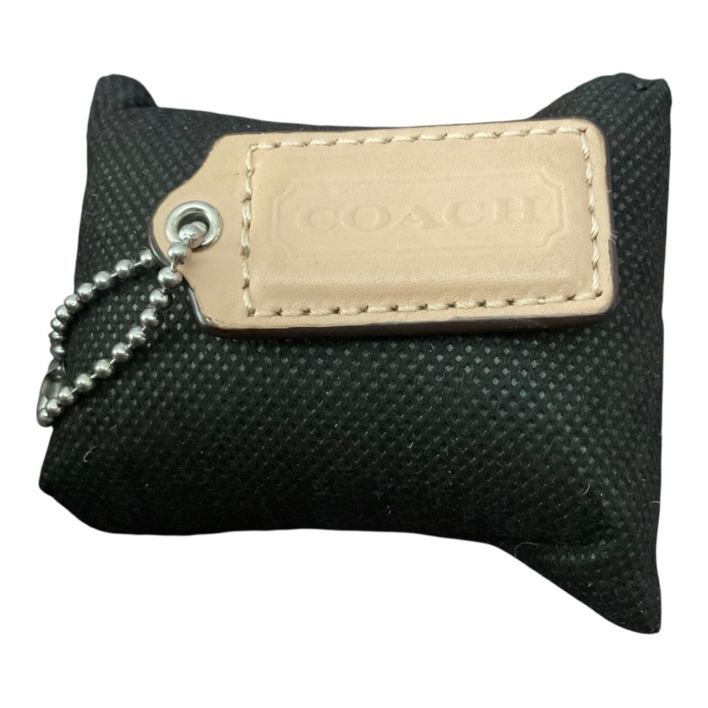 Coach Tan Leather Keychain Purse Charm 2” 2283